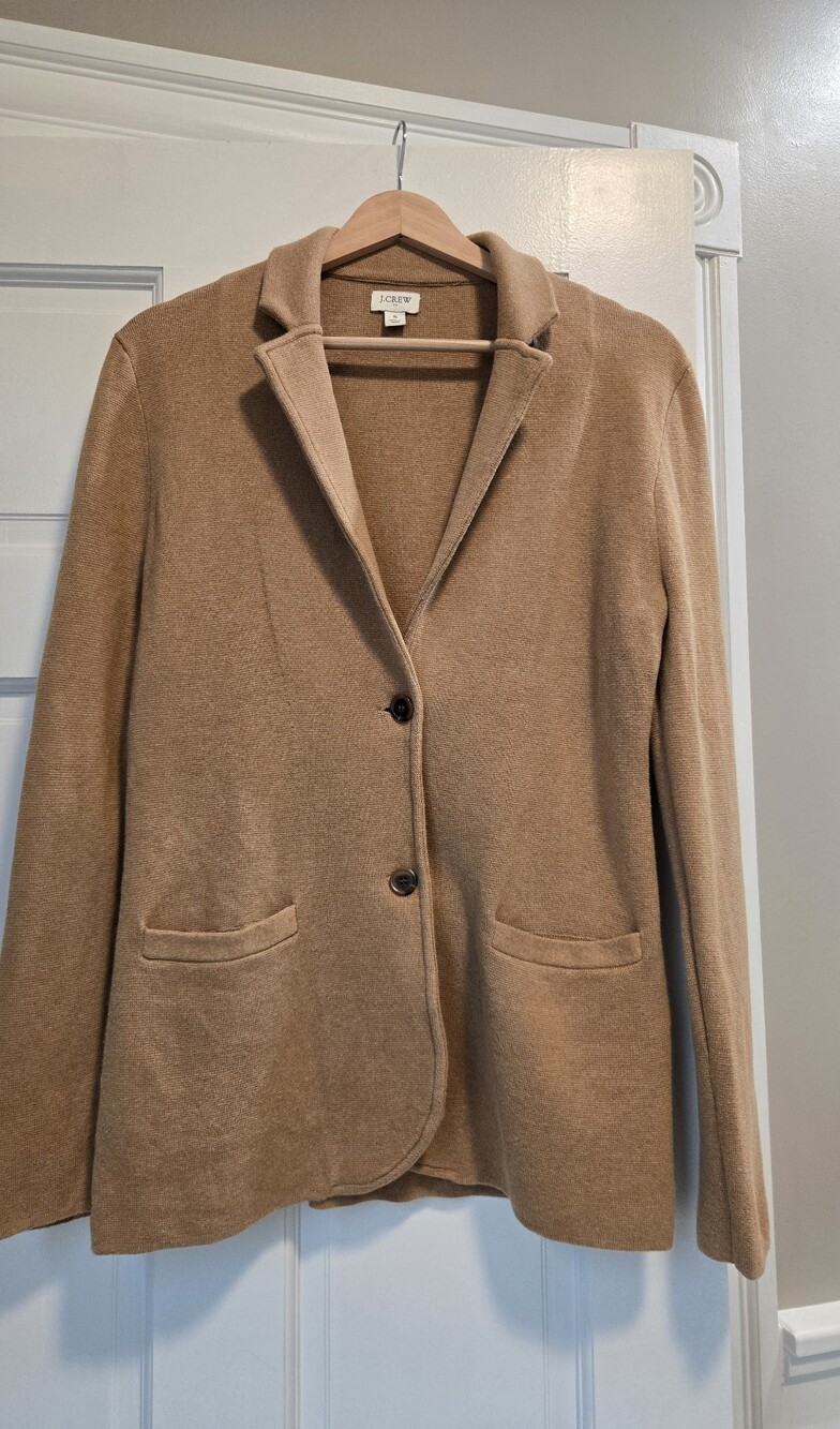 J. Crew Camel Tan Knit Blazer